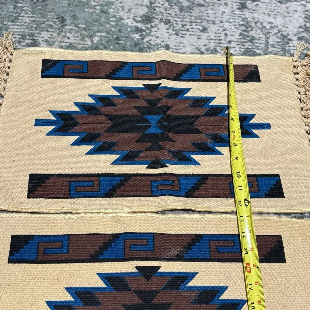 woven Southwestern-style cotton placemats Set Of 4